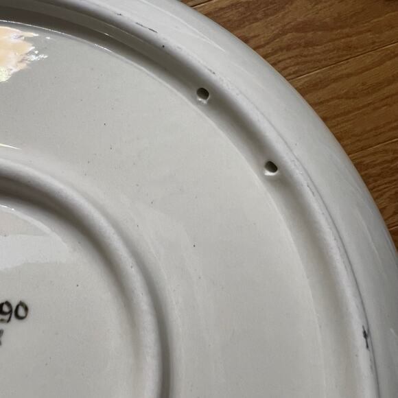 Unikat Polish Pottery Ceramika Blue Floral M. Starzyk 2290 Dinner Plate 10" Two - Picture 8 of 9